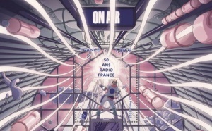 Les 50 ans de Radio France célébrés par La Poste avec un bloc timbre événement