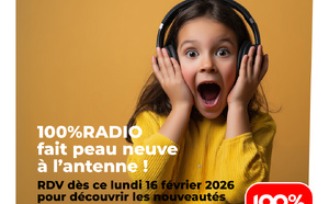 100% Radio modernise son identité sonore et enrichit sa grille