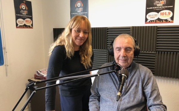 Jean-Philippe Olivieri et Laurie Aguirre dans les studios de JAIME Radio à Lorient. © JAIME Radio.