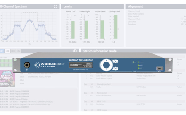 WorldCast Systems lance une sonde FM/HD pour le monitoring avancé des signaux radio