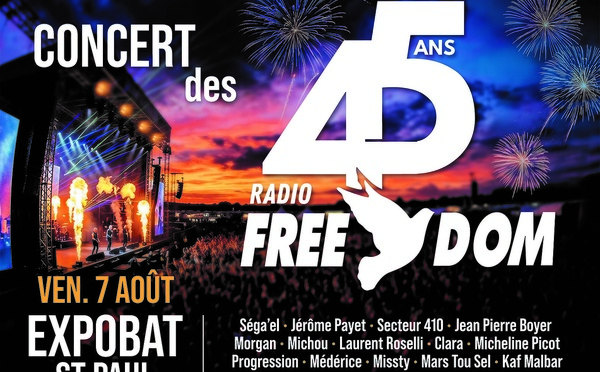 Radio Free Dom célèbre ses 45 ans avec un grand concert à La Réunion