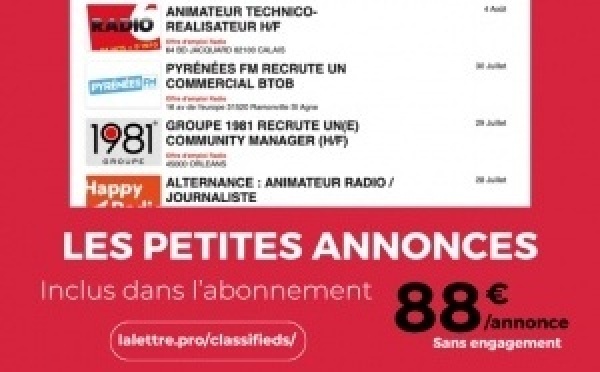 La Lettre Pro de la Radio renforce la visibilité de vos recrutements