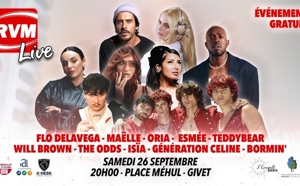 RVM organise un concert gratuit de dix artistes à Givet